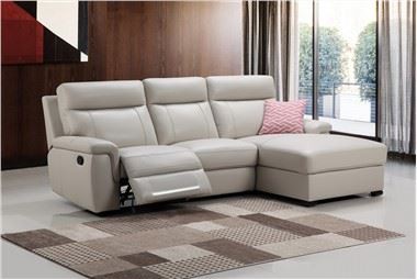 Oryginalna skórzana rozkładana sofa w kształcie litery L
